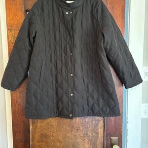 CJ Banks Black Quilted Jacket